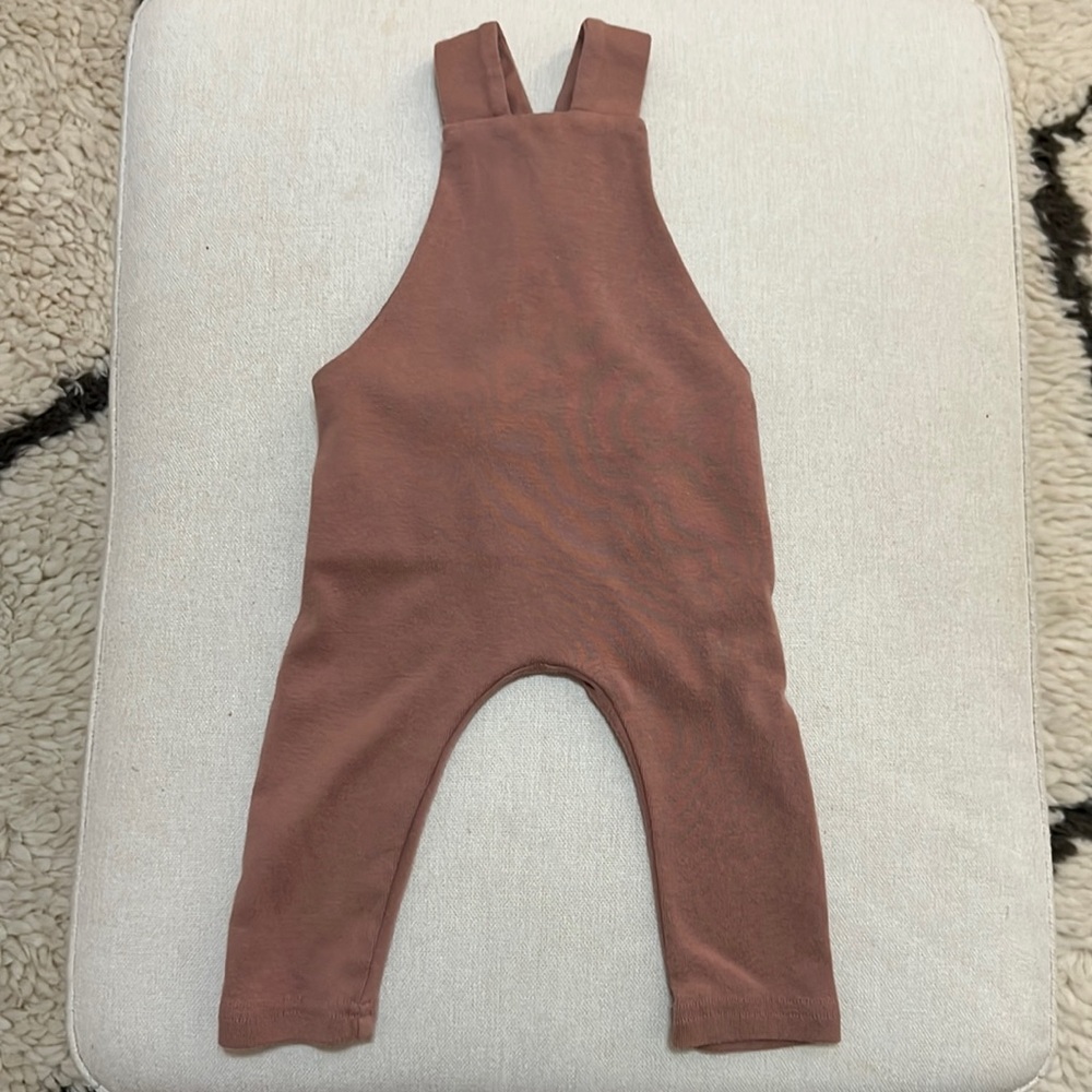 Mebie Baby 0-3 Cotton Overalls Mauve